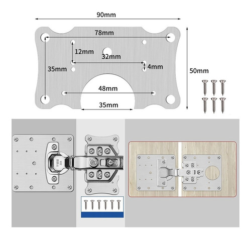 Kit De Placas Para Reparación De Bisagras