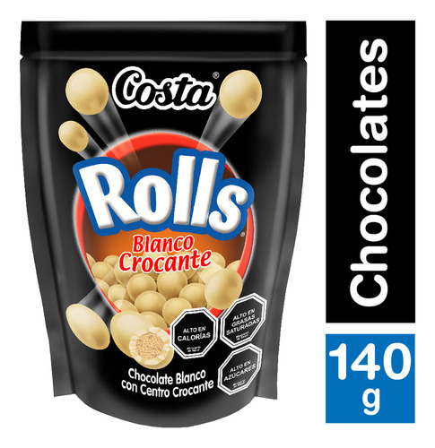 Costa Chocolate Rolls Blanco 140 Gr