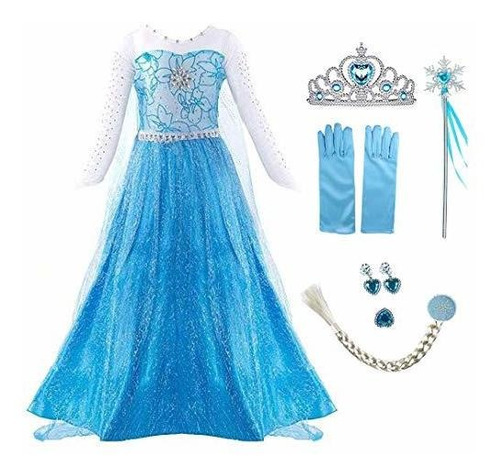 Disfraz Talla 5 A 6 Años Para Niña De Princesa Halloween