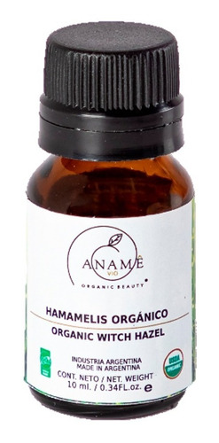 Hamamelis Orgánico X 10 Ml. - Certificado  - Aname Vio 