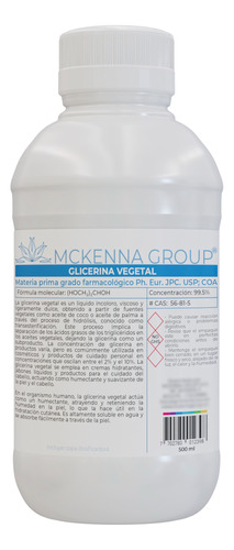 Glicerina Natural Vegetal Usp 500 Ml 