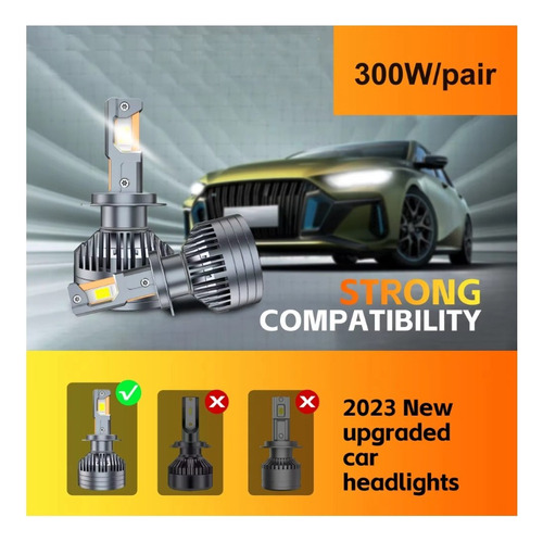 Ultra Super Led 6000k - Bivolt Con Cancelador Conector H7