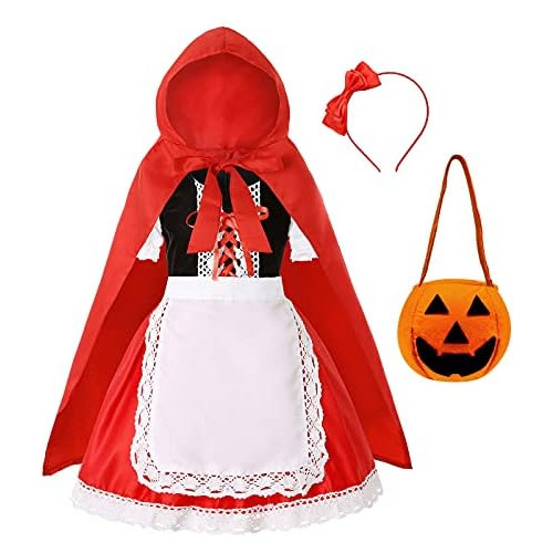 Disfraz De Caperucita Roja Niña, Disfraz De Halloween,...