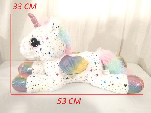 Unicornio Grande De Peluche Con Alas De 53 Cm