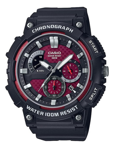 Reloj Pulsera  Casio Mcw200h4av Del Dial Rojo