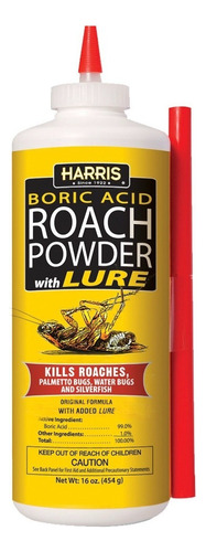 Harris Ácido Bórico Roach Polvo Con Lure, 16 Oz