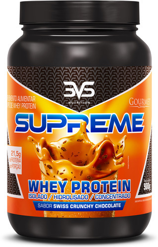 Whey 3w Supreme 900g - Sabor Swiss Crunch - Fórmula Exclusiva Com 28g De Proteína Por Dose Com Whey Isolado, Whey Hidrolisado E Whey Concentrado