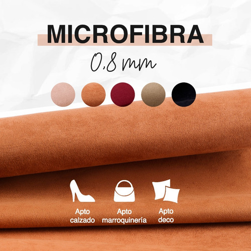 Imagen 3 de 8 de Tela Microfibra Gamuzada 0,8mm X 1/2mt X 1,4mt