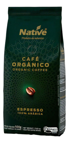 Café Orgânico Em Grãos Native 500g