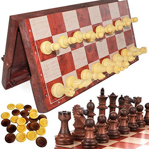 Luoyer Magnetic Chess Set 12.4 Inch Portable Travel Chess Se