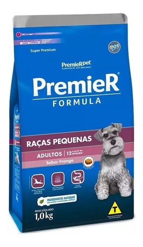 Ração Premier Formula Filhote Racas Pequenas Mini Bites 1kg