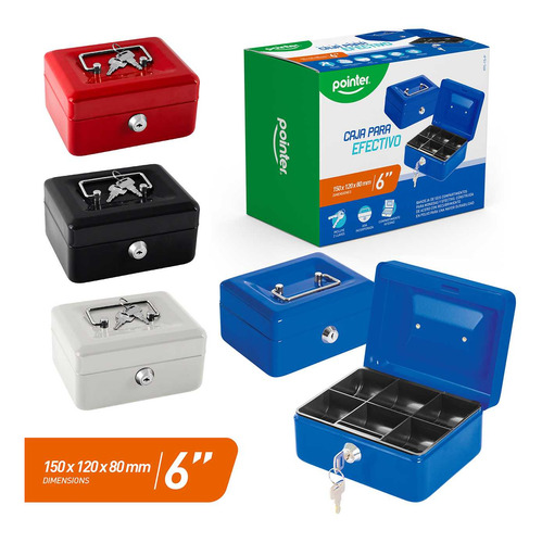 Caja Metálica Para Efectivo 6 Pulgadas