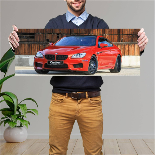 Cuadro 30x80cm Auto 2013 Bmw M6 Coupe By G Power 92