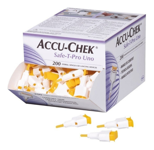 Lanceta Retractil Accu Chek Safe T Pro Uno Caja X 200 Unid