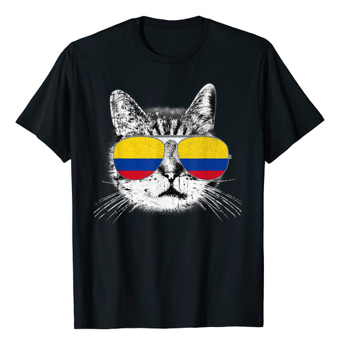 Colombia Flag Gafas De Sol Colombian Pride Cat Hombres Mujer
