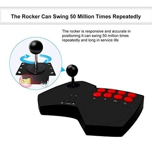 Imagen 3 de 6 de Control Juegos Nbcp Arcade Fight Stick/funcion Turbo