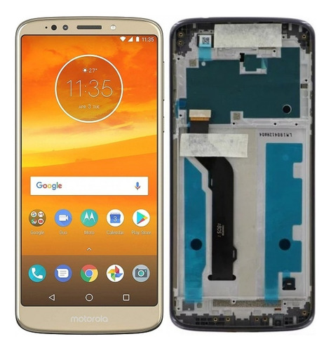 Pantalla Lcd Para Motorola E5 Plus Xt1924 C/marco Oem Dorado