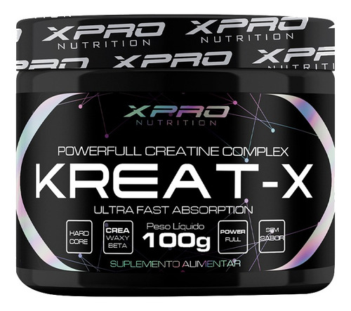  Pré Treino Kreat X 100g Xpro Muito Forte Sabor Without Flavor