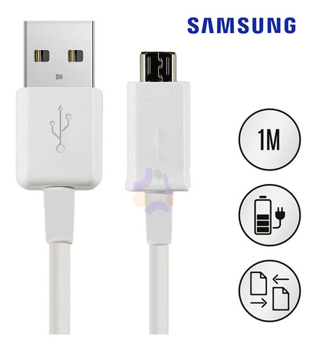 Cable Usb A Micro Usb (v8) Samsung Para Carga Y Datos