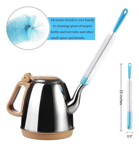 Set De 8 Cepillos De Limpieza Botellas Termos Botes