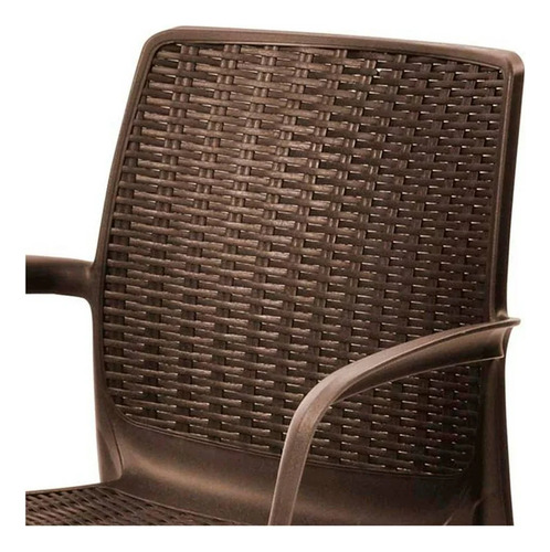 Silla Keter Bali Estilo Ratán Chocolate/ Envio Expres Full Marrón Rattan