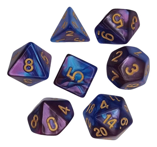 7x Conjunto De Dados Violeta Azul Violeta Azul Padrão