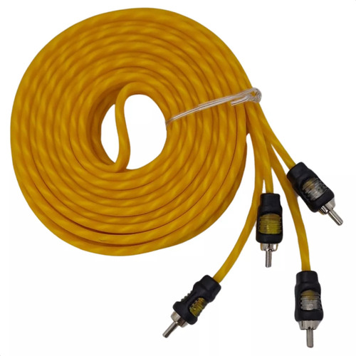 Cabo Rca 5 Metros Injetado 4mm Flexivel 100% Cobre
