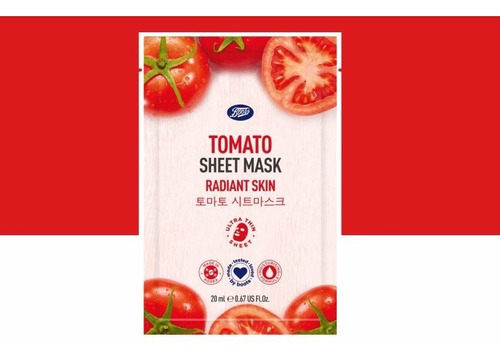 Mascarilla Piel Radiante Tomate Premium 3 Piezas 