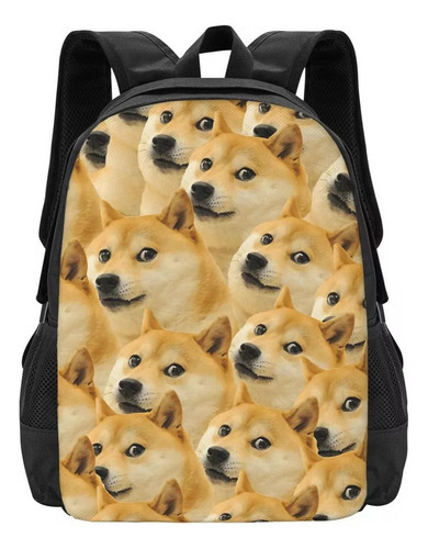 Mochila Doge Wow Pattern Shiba Inu Doggo Dog Meme Para Niñas Color Photo Color