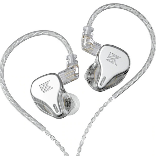 Auriculares In Ear Kz Dq6 Con Microfono Plata Monitoreo Profesional