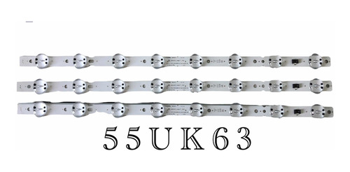 Kit 3 Tiras De 8 Led LG 55uk6300