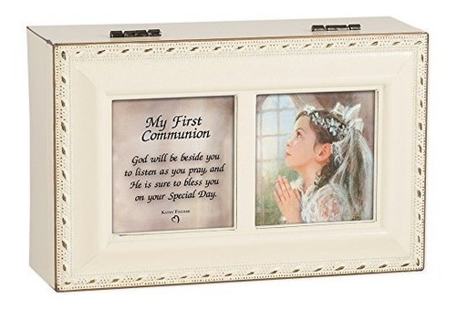 Imagen 2 de 6 de Caja De Música De Primera Comunión Chica Petite Ivory Jesus