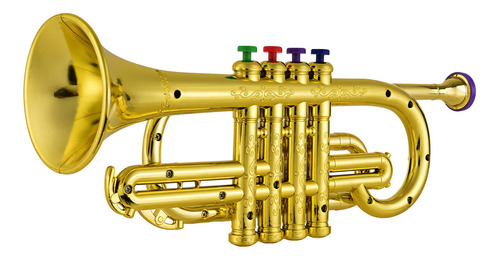 Trompeta Niños Instrumentos Musicales Abs Oro Metálico