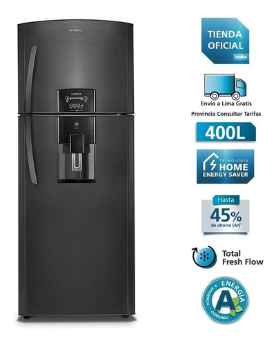 Imagen 1 de 2 de Refrigeradora No Frost 400 Lt Mabe Rmp410fzpc Panel Digital