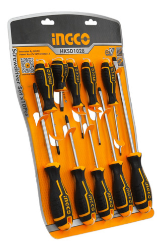 Set Atornilladores Ingco 10 Pcs Ingco Hksd1028