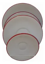 Comprar Lote Platos De Te Y Otros Olmos Borde Rojo