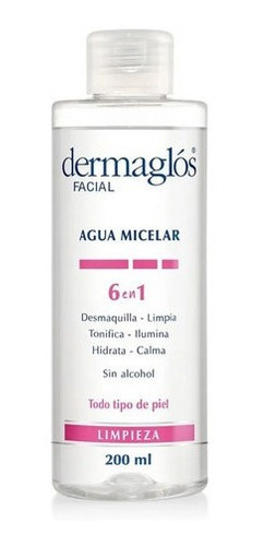 Dermaglos Facial Agua Micelar 6 En 1 Limpieza Ttp 200ml