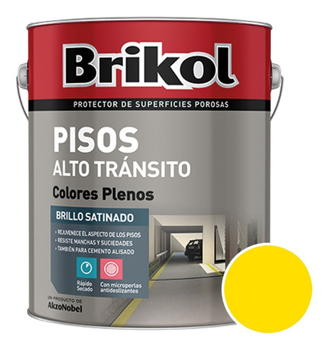 Brikol Pisos Alto Transito Amarillo X 1l - Caporaso