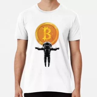 Remera Astronaut Mining Bitcoin Btc Crypto In Space Algodon