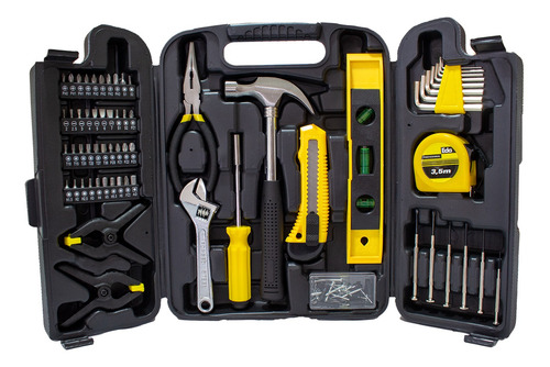 Imagem 1 de 5 de Kit Caixa Maleta De Ferramentas Com 148 Peças