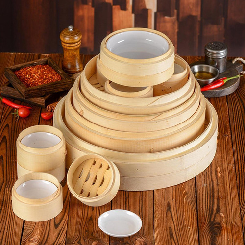 Cesta De Bambú Para Cocinar Al , Para Hacer Albóndigas, Al