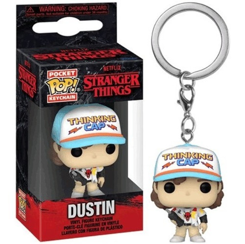 Llavero Funko Pop Keychain Dustin Thinking Cap Stranger