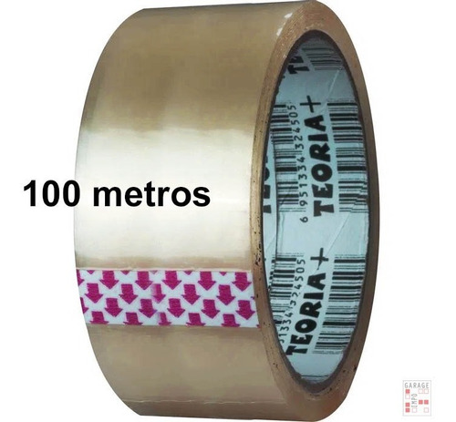 Cinta Embalaje Teoria+ Transparente Ancha 100 M Pack X6