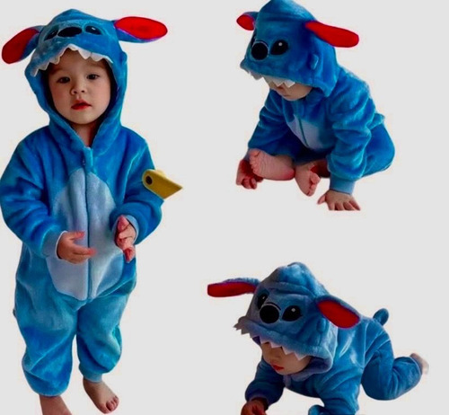 Pijama Enterito Kigurumi Stitch Bebé