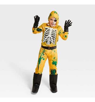Disfraz De Esqueleto Radiactivo Brilla En La Oscuridad Niño