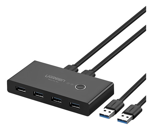 Switch Compartilhamento Usb 3.0 Ugreen 4 Em 1 Preto
