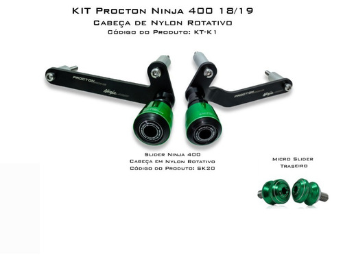 Kit De Slider Procton Racing Kawasaki - Nova Ninja 400