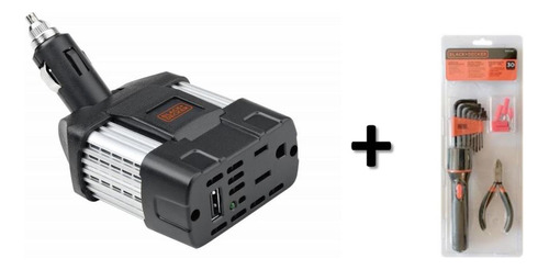 Inversor De Corriente 100w + Set Herramientas Black + Decker