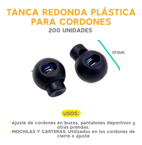 Tanca Esferica Para Cordones Snaps X 200 Unidades 002 Rojo