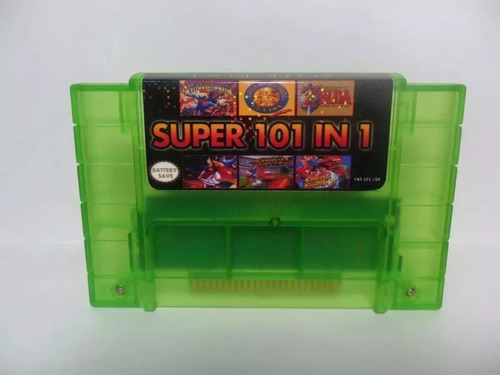Super Nintendo Cartucho 101 Jogos Salvar Mario Final Fantasy